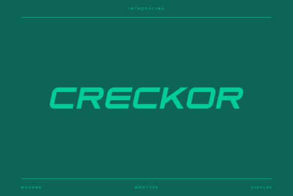 Creckor: A Bold Modern Font for Dynamic Designs
