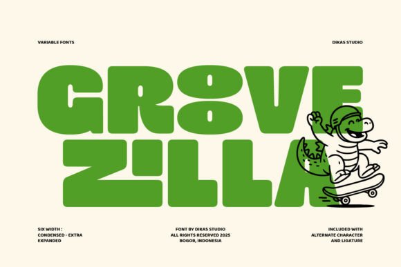 Dks Groovezilla Regular: A Retro Bold Font for Playful Typography