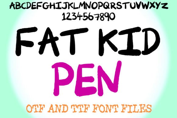 Fat Kid Pen: A Bold Handwritten Font for Creative Workflows