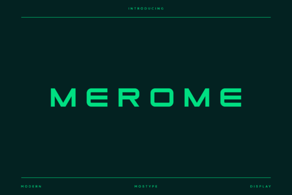 Merome: The Futuristic All-Caps Font That Elevates Modern Design