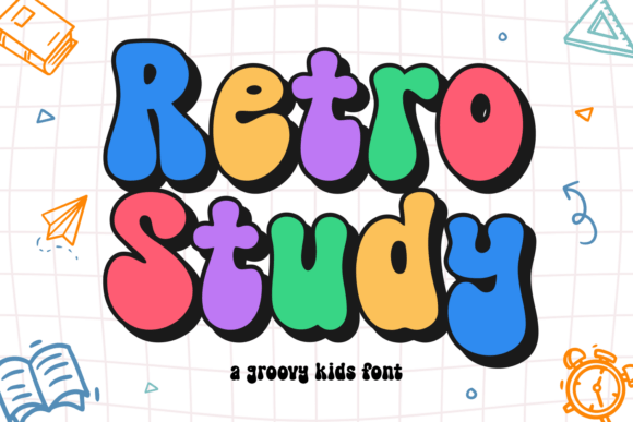 Retro Study: A Captivating Font for Educators, Students, and Learning Enthusiasts