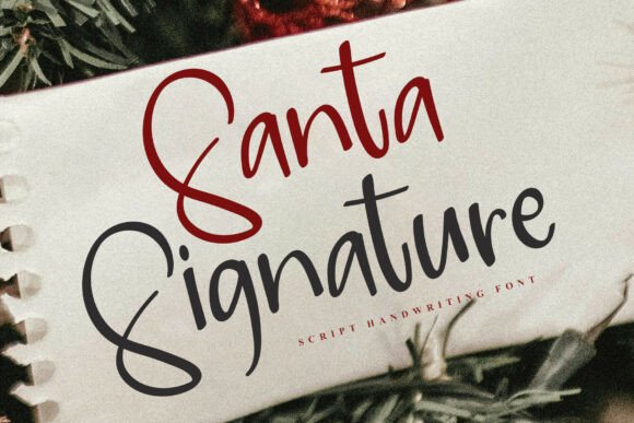 Santa Signature Font: A Unique Blend of Handwritten Charm and Playful Boldness