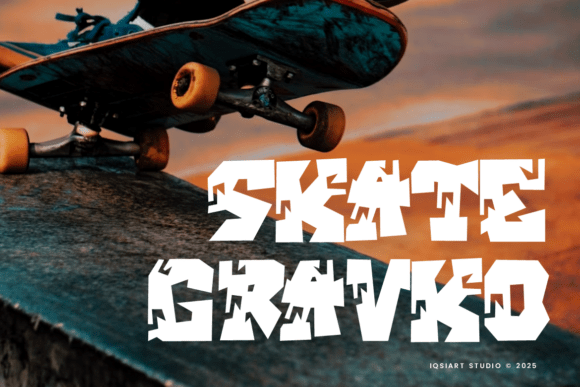 Skate Gravko: The Bold Typeface for Edgy Visual Expression