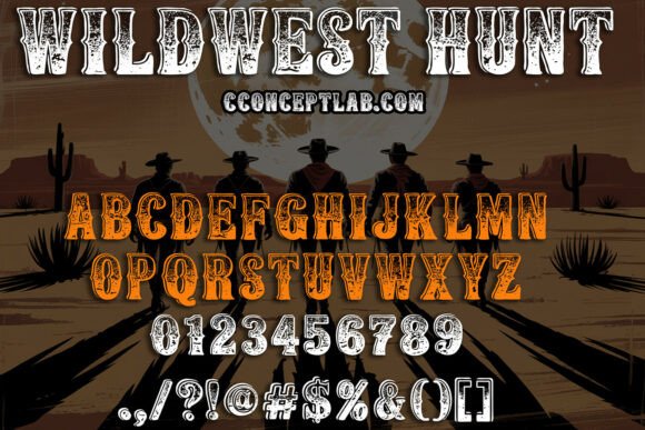 Wildwest Hunt: A Bold Stencil Font for High-Impact Western Design
